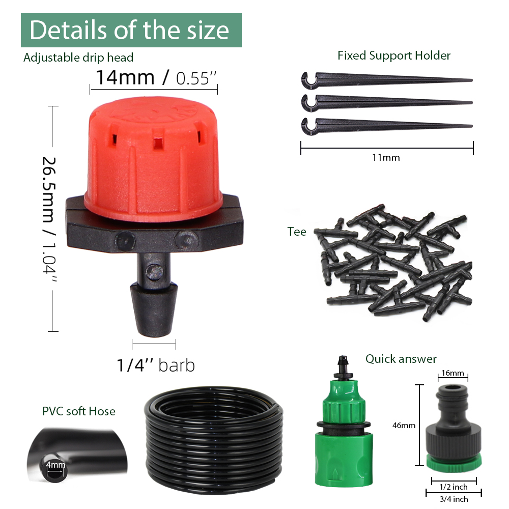 50-5M 1/4'' Hose Adjustable Dr - Irrigation Drip Tape avis et prix