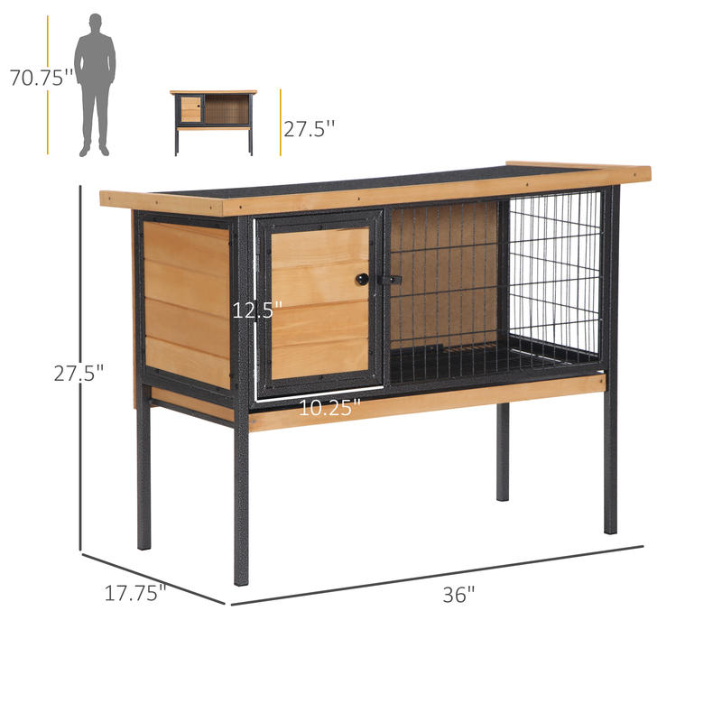 PawHut Rabbit Hutch Elevated B - Rabbit Cage Wire avis et prix